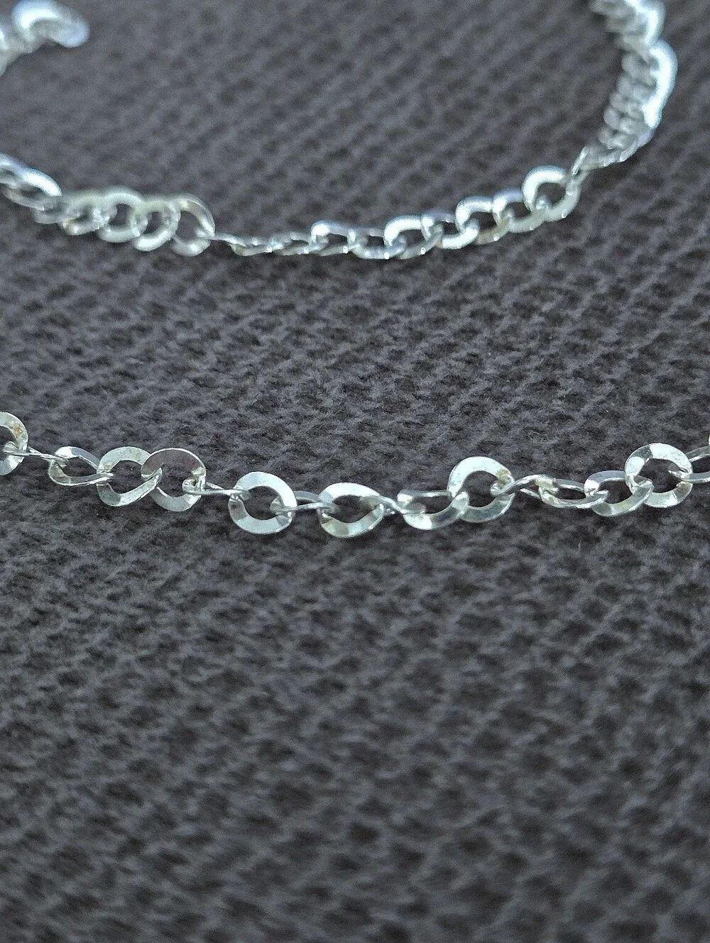 FAS Italy🇮🇹 Silver🤍 Twisted🧬 Flat Circle⭕️ Link Chain⛓️ - NWOT - Picture 8 of 15